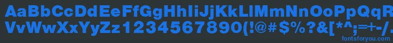En savoir plus sur la police VantaFatPlain Police VantaFatPlain – polices bleues sur fond noir