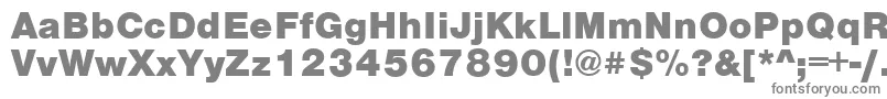 VantaFatPlain-fontti – harmaat kirjasimet valkoisella taustalla