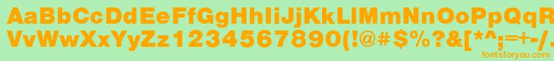 VantaFatPlain Font – Orange Fonts on Green Background