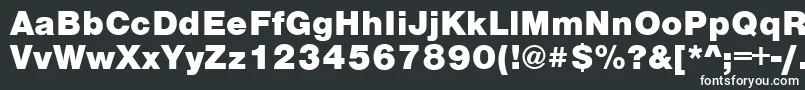 Шрифт VantaFatPlain – белые шрифты на чёрном фоне
