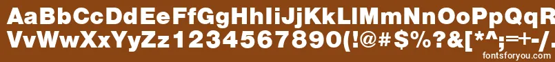 フォントVantaFatPlain – 茶色の背景に白い文字