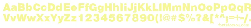 VantaFatPlain Font – Yellow Fonts on White Background