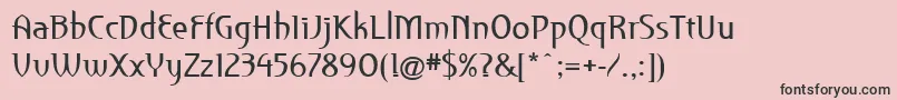 PfroyaleRegular Font – Black Fonts on Pink Background