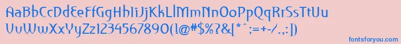 Шрифт PfroyaleRegular – синие шрифты на розовом фоне