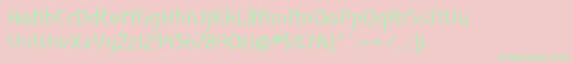 PfroyaleRegular Font – Green Fonts on Pink Background
