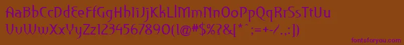 PfroyaleRegular Font – Purple Fonts on Brown Background