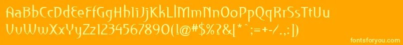 PfroyaleRegular Font – Yellow Fonts on Orange Background