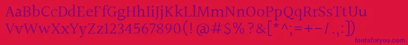 HalantRegular Font – Purple Fonts on Red Background