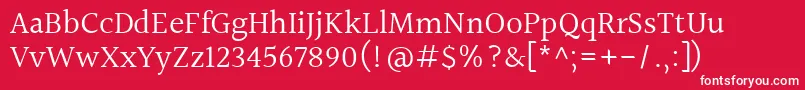 HalantRegular Font – White Fonts on Red Background