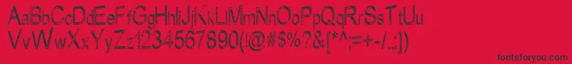RustySign Font – Black Fonts on Red Background