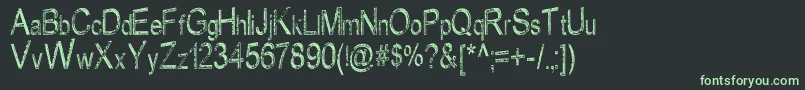 Шрифт RustySign – зелёные шрифты на чёрном фоне