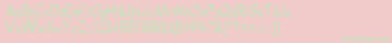 RustySign Font – Green Fonts on Pink Background