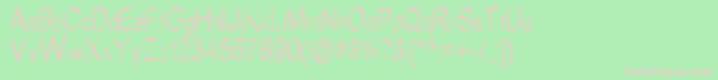 RustySign Font – Pink Fonts on Green Background