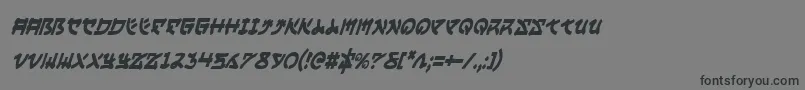 フォントYamamotoci – 黒い文字の灰色の背景