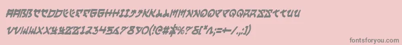 フォントYamamotoci – ピンクの背景に灰色の文字