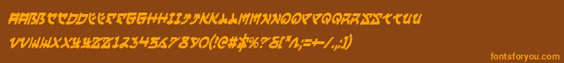 Шрифт Yamamotoci – оранжевые шрифты на коричневом фоне