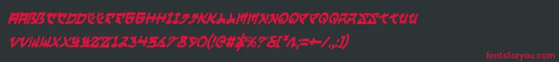 Yamamotoci Font – Red Fonts on Black Background