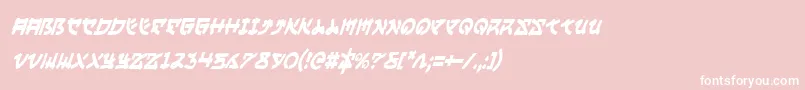 Yamamotoci Font – White Fonts on Pink Background