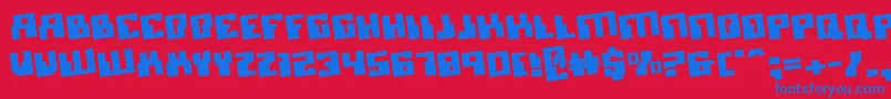 Micronianro Font – Blue Fonts on Red Background