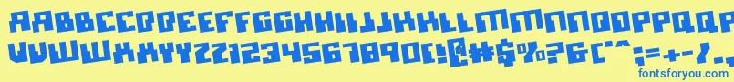 Micronianro Font – Blue Fonts on Yellow Background