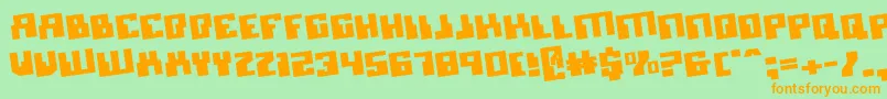 Micronianro Font – Orange Fonts on Green Background