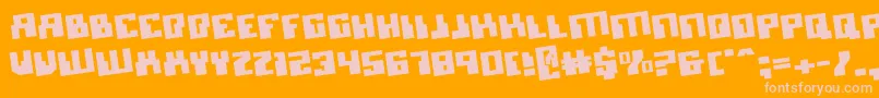 Micronianro Font – Pink Fonts on Orange Background