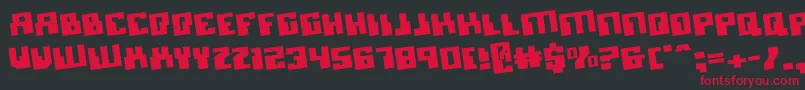 Micronianro Font – Red Fonts on Black Background