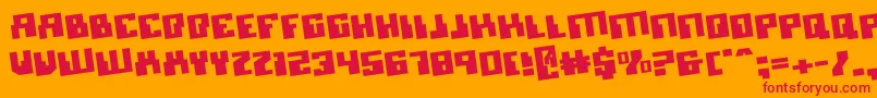 Micronianro Font – Red Fonts on Orange Background