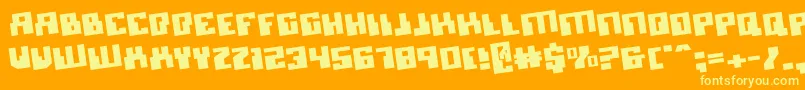 Micronianro Font – Yellow Fonts on Orange Background
