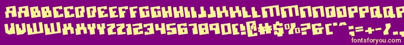 Micronianro Font – Yellow Fonts on Purple Background