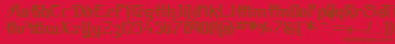 TheBlackBloc Font – Brown Fonts on Red Background