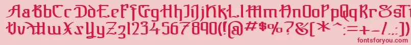 TheBlackBloc Font – Red Fonts on Pink Background
