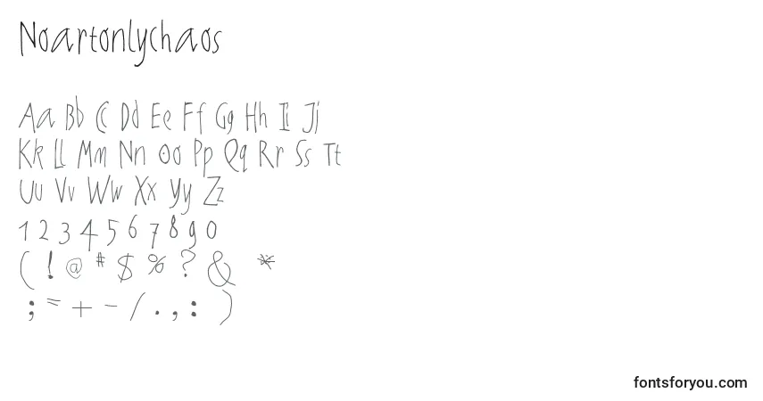 Schriftart Noartonlychaos – Alphabet, Zahlen, spezielle Symbole