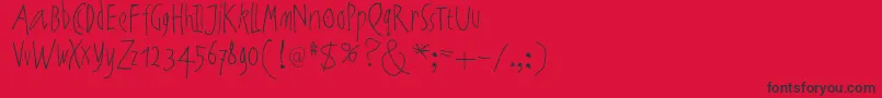 Noartonlychaos Font – Black Fonts on Red Background