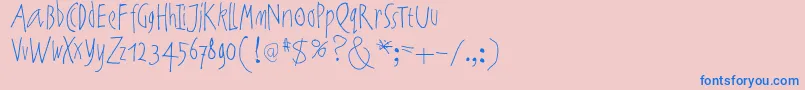 Noartonlychaos Font – Blue Fonts on Pink Background