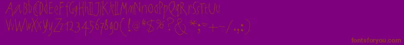 Noartonlychaos Font – Brown Fonts on Purple Background