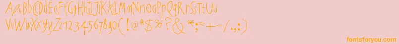 Noartonlychaos Font – Orange Fonts on Pink Background