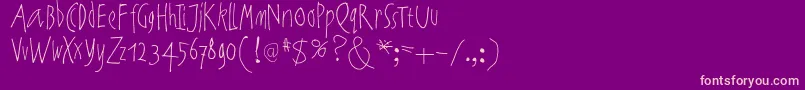 Noartonlychaos Font – Pink Fonts on Purple Background
