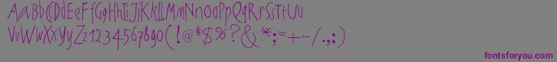 Noartonlychaos Font – Purple Fonts on Gray Background