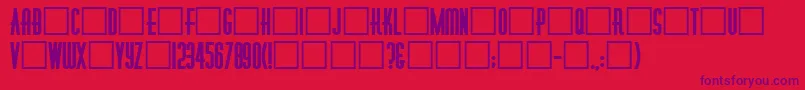 Dinerobese Font – Purple Fonts on Red Background