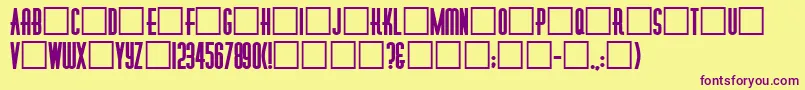Dinerobese Font – Purple Fonts on Yellow Background