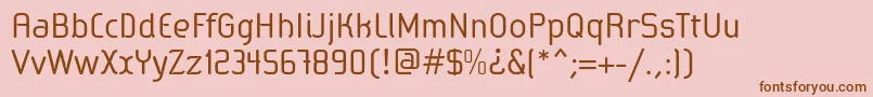 Шрифт SabaticaRegular – коричневые шрифты на розовом фоне