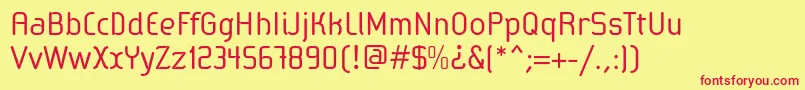 SabaticaRegular Font – Red Fonts on Yellow Background