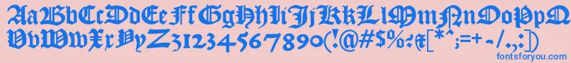 Kjv1611 Font – Blue Fonts on Pink Background