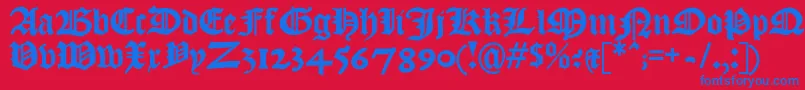 Kjv1611 Font – Blue Fonts on Red Background