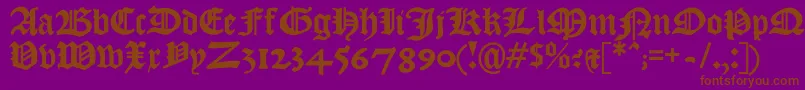Kjv1611 Font – Brown Fonts on Purple Background