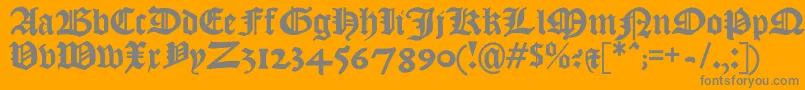 フォントKjv1611 – オレンジの背景に灰色の文字