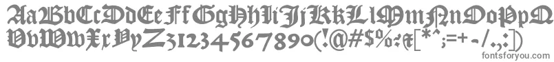 Kjv1611-fontti – harmaat kirjasimet valkoisella taustalla