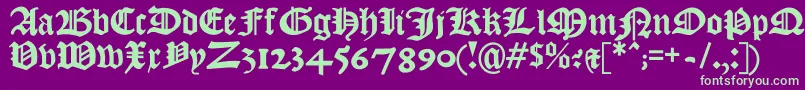 Kjv1611 Font – Green Fonts on Purple Background