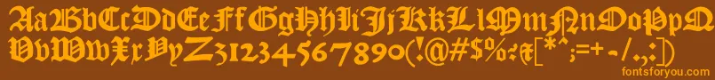 Kjv1611 Font – Orange Fonts on Brown Background